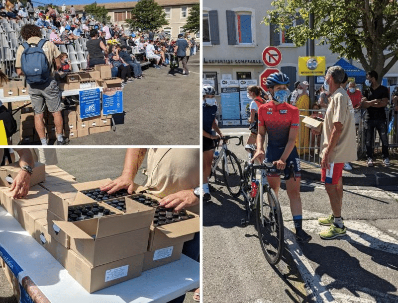 Tour de France Sorgues – Don flacons de solution hydro-alcoolique