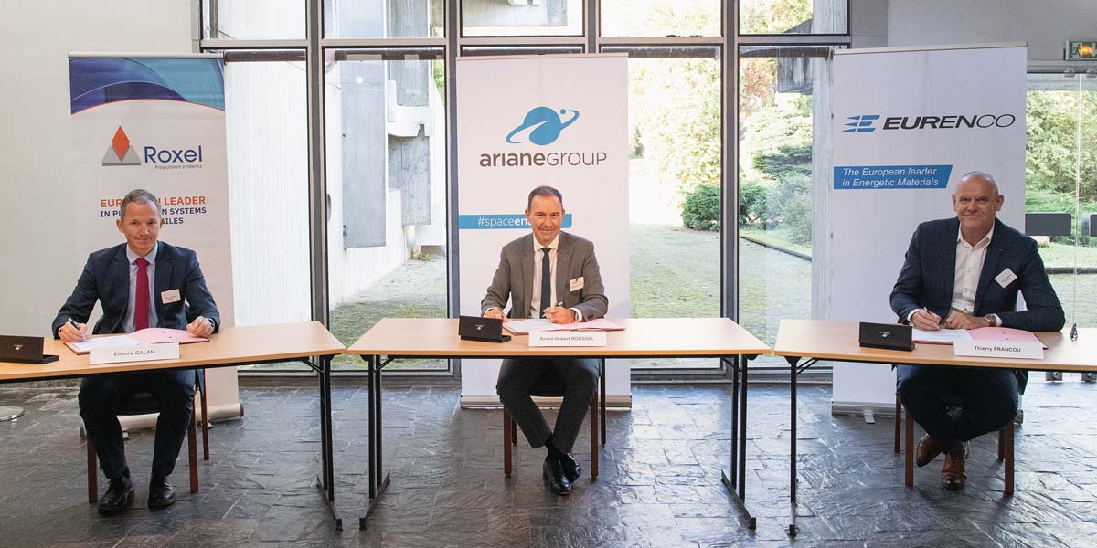 Signature of an agreement between ArianeGroup, EURENCO and Roxel.